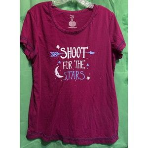 Secret Treasures Women SZ L Knit Sleep Shirt with Short Sleeves